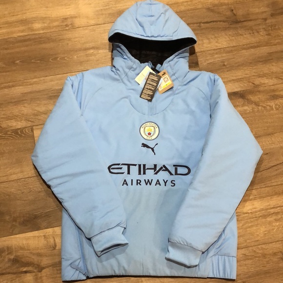 NWT! - PUMA x MANCHESTER CITY - 1/2 Zip Reversible Puffer Jacket - Picture 1 of 14